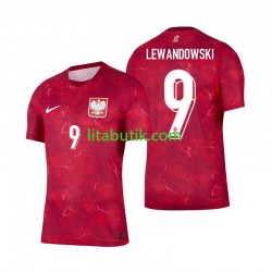 Polen Robert Lewandowski 9 Män Borta Fotbollströja 2026 Kortärmad