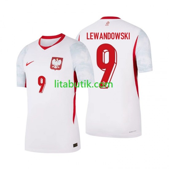 Polen Robert Lewandowski 9 Män Hemma Fotbollströja 2026 Kortärmad
