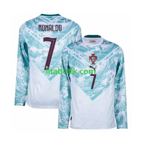 Portugal Cristiano Ronaldo 7 Män Borta Fotbollströja VM 2026 Långärmad