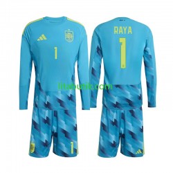 Spanien David Raya 1 Målvakt Barn Hemma Fotbollströja VM 2026 Långärmad Spanien David Raya 1 Målvakt Barn Hemma Fotbollströja VM 2026 Långärmad