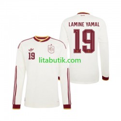 Spanien Lamine Yamal 19 Män Borta Fotbollströja VM 2026 Långärmad