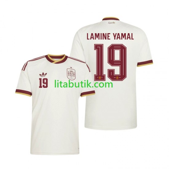 Spanien Lamine Yamal 19 Män Borta Fotbollströja VM 2026 Kortärmad