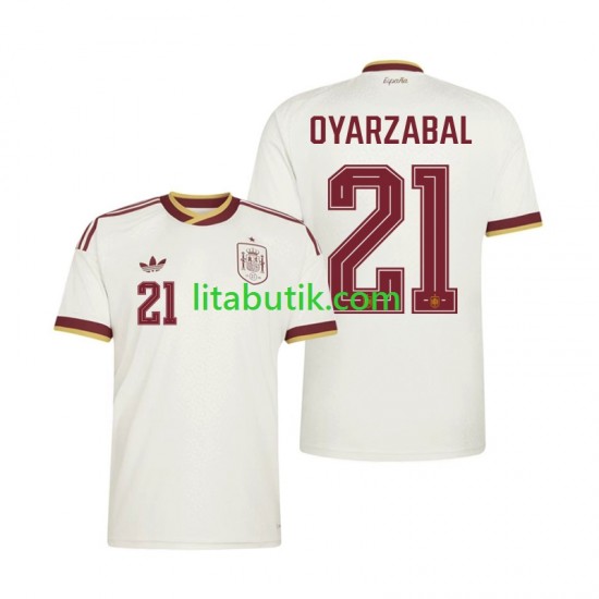 Spanien Mikel Oyarzabal 21 Män Borta Fotbollströja VM 2026 Kortärmad