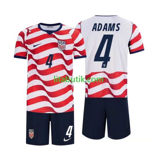USA Tyler Adams 4 Barn Hemma Fotbollströja VM 2026 Kortärmad