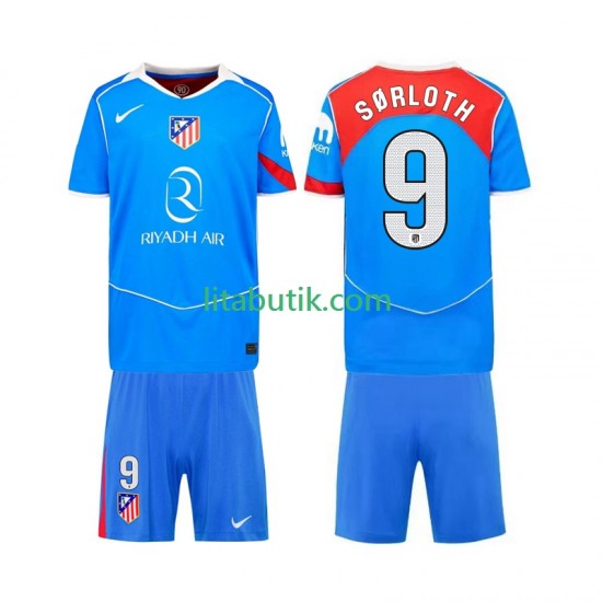 Atlético Madrid Alexander Sorloth 9 Barn Tredje Fotbollströja 2025-2026 Kortärmad