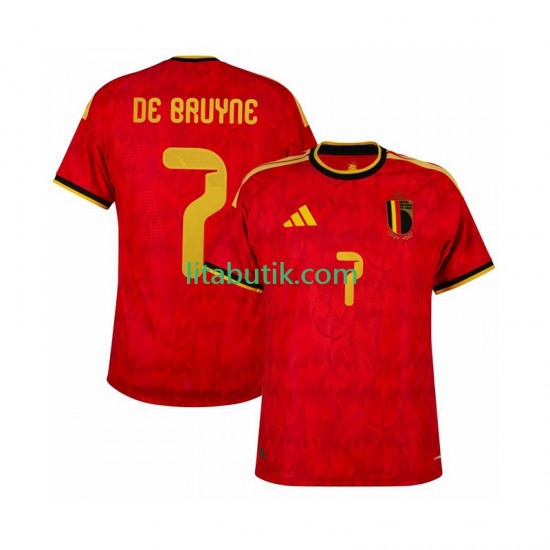 Belgien de bruyne 7 Män Hemma Fotbollströja VM 2026 Kortärmad