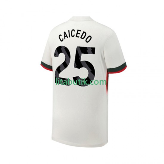 Chelsea Moises Caicedo 25 Män Borta Fotbollströja 2025-2026 Kortärmad