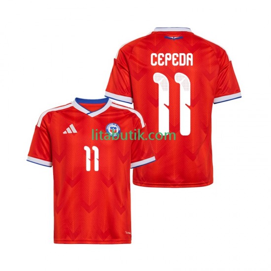 Chile Lucas Cepeda 11 Män Hemma Fotbollströja 2026 Kortärmad