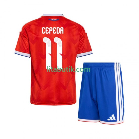 Chile Lucas Cepeda 11 Barn Hemma Fotbollströja 2026 Kortärmad