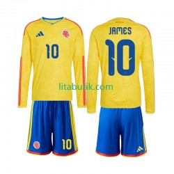 Colombia James Rodriguez 10 Barn Hemma Fotbollströja VM 2026 Långärmad Colombia James Rodriguez 10 Barn Hemma Fotbollströja VM 2026 Långärmad