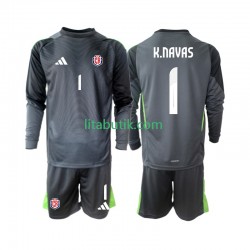 Costa Rica Keylor Navas 1 Målvakt Barn Borta Fotbollströja 2025 Långärmad Costa Rica Keylor Navas 1 Målvakt Barn Borta Fotbollströja 2025 Långärmad