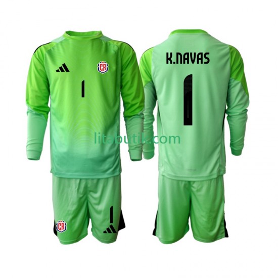 Costa Rica Keylor Navas 1 Målvakt Barn Hemma Fotbollströja 2025 Långärmad