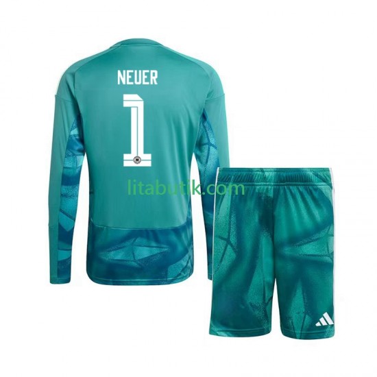 Tyskland Manuel Neuer 1 Målvakt Barn Hemma Fotbollströja VM 2026 Långärmad