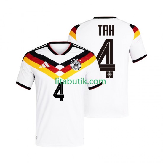 Tyskland Jonathan Tah 4 Män Hemma Fotbollströja VM 2026 Kortärmad