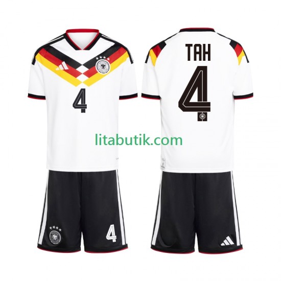 Tyskland Jonathan Tah 4 Barn Hemma Fotbollströja VM 2026 Kortärmad
