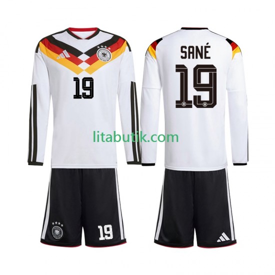 Tyskland Leroy Sane 19 Barn Hemma Fotbollströja VM 2026 Långärmad