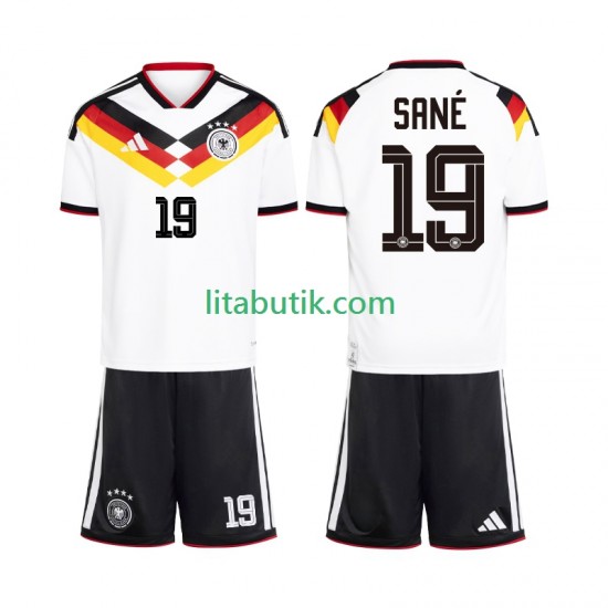 Tyskland Leroy Sane 19 Barn Hemma Fotbollströja VM 2026 Kortärmad