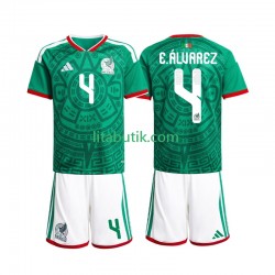 Mexiko Edson Alvarez 4 Barn Hemma Fotbollströja VM 2026 Kortärmad Mexiko Edson Alvarez 4 Barn Hemma Fotbollströja VM 2026 Kortärmad