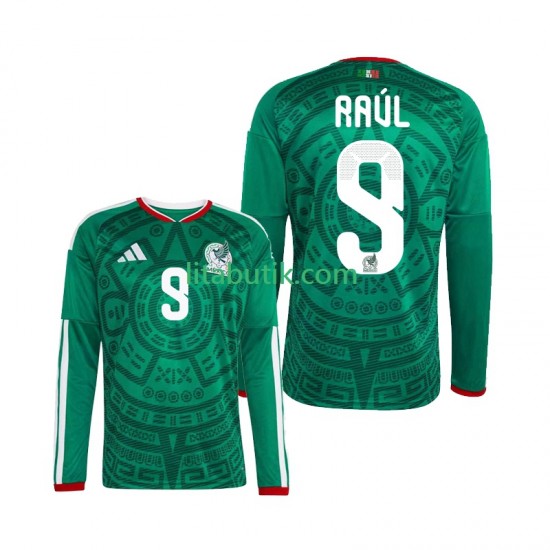 Mexiko Raul Jimenez 9 Män Hemma Fotbollströja VM 2026 Långärmad