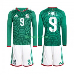 Mexiko Raul Jimenez 9 Barn Hemma Fotbollströja VM 2026 Långärmad Mexiko Raul Jimenez 9 Barn Hemma Fotbollströja VM 2026 Långärmad