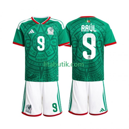 Mexiko Raul Jimenez 9 Barn Hemma Fotbollströja VM 2026 Kortärmad