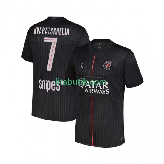 Paris Saint-Germain Khvicha Kvaratskhelia 7 Män Fjärde Fotbollströja 2025-2026 Kortärmad