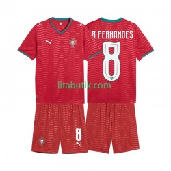 Portugal Bruno Fernandes 8 Barn Hemma Fotbollströja VM 2026 Kortärmad