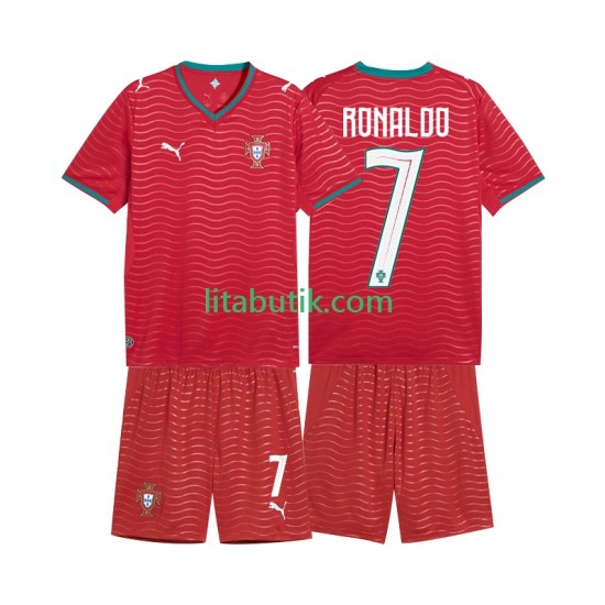 Portugal Cristiano Ronaldo 7 Barn Hemma Fotbollströja VM 2026 Kortärmad