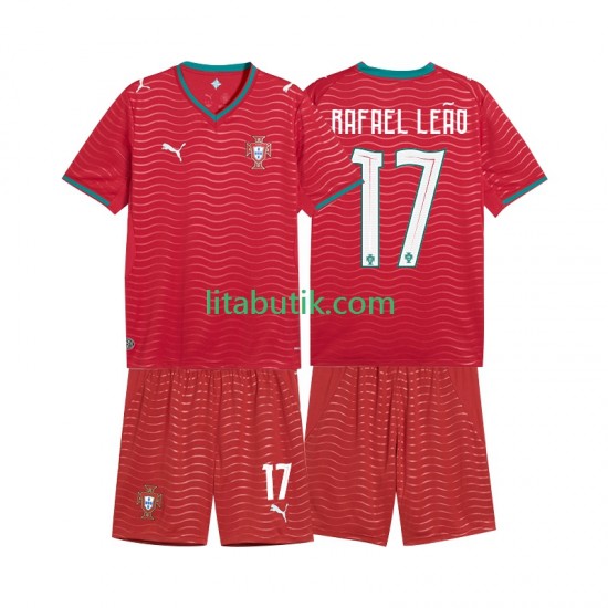 Portugal Rafael Leao 17 Barn Hemma Fotbollströja VM 2026 Kortärmad