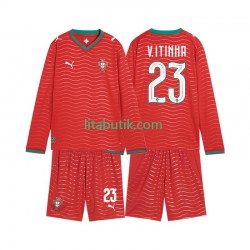 Portugal Vitinha 23 Barn Hemma Fotbollströja VM 2026 Långärmad Portugal Vitinha 23 Barn Hemma Fotbollströja VM 2026 Långärmad