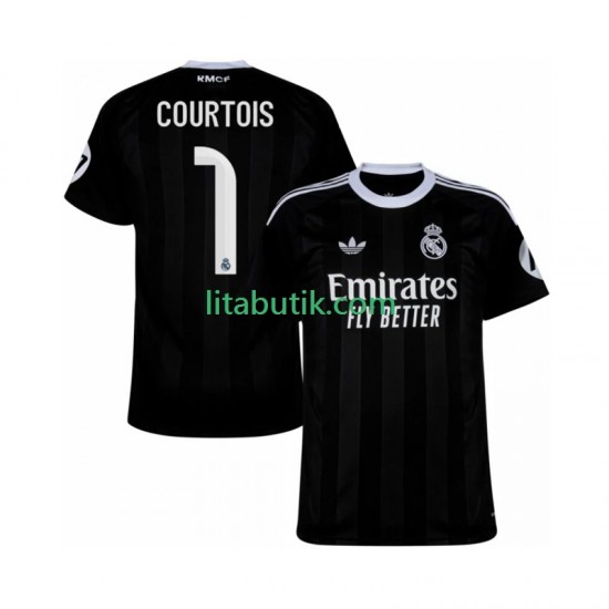 Real Madrid Thibaut Courtois 1 Målvakt Män Tredje Fotbollströja 2025-2026 Kortärmad