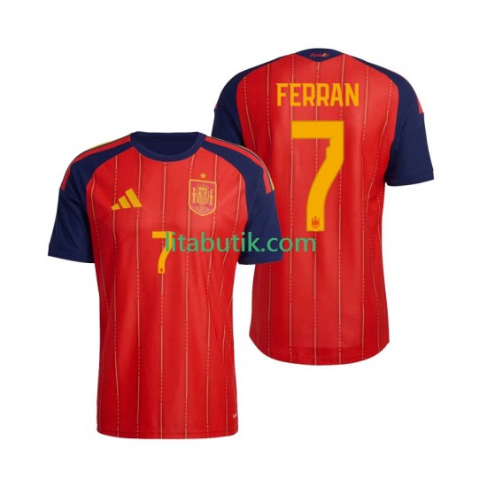Spanien Ferran Torres 7 Män Hemma Fotbollströja VM 2026 Kortärmad