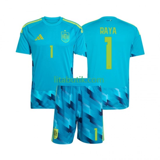 Spanien David Raya 1 Målvakt Barn Hemma Fotbollströja VM 2026 Kortärmad