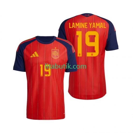 Spanien Lamine Yamal 19 Män Hemma Fotbollströja VM 2026 Kortärmad
