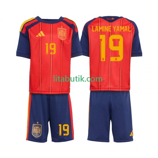 Spanien Lamine Yamal 19 Barn Hemma Fotbollströja VM 2026 Kortärmad
