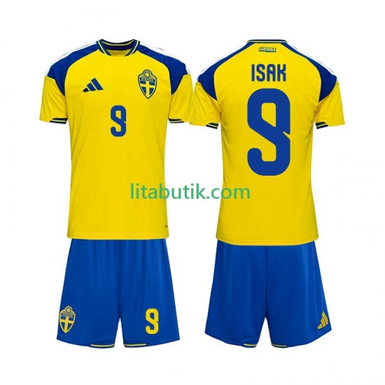 Sverige Alexander Isak 9 Barn Hemma Fotbollströja 2026 Kortärmad