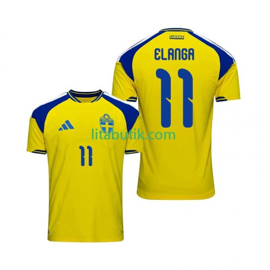 Sverige Anthony Elanga 11 Män Hemma Fotbollströja 2026 Kortärmad