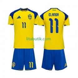 Sverige Anthony Elanga 11 Barn Hemma Fotbollströja 2026 Kortärmad