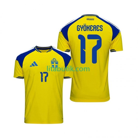 Sverige Viktor Gyokeres 17 Män Hemma Fotbollströja 2026 Kortärmad