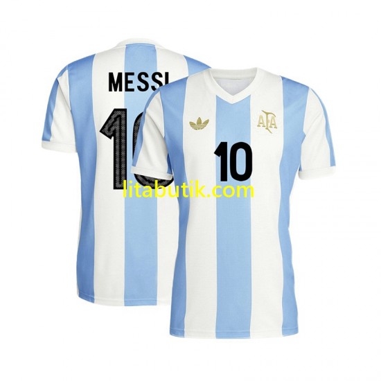 Argentina Lionel Messi 10 50 Anniversary Män Hemma Fotbollströja Kortärmad