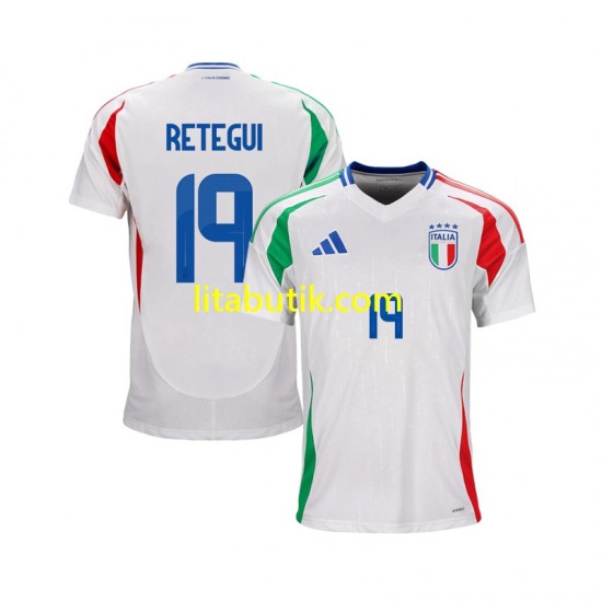 Italien Mateo Retegui 19 Män Borta Fotbollströja 2024 Kortärmad