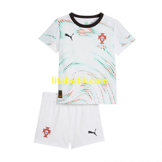 Portugal Barn Borta Fotbollströja 2025 Kortärmad