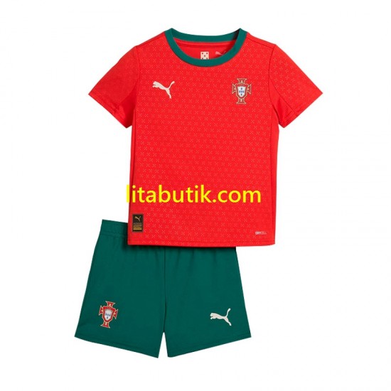 Portugal Barn Hemma Fotbollströja 2025 Kortärmad