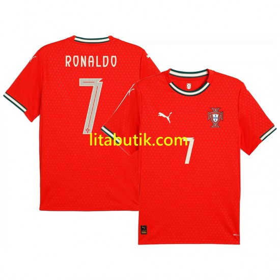 Portugal RONALDO 7 Män Hemma Fotbollströja 2025 Kortärmad