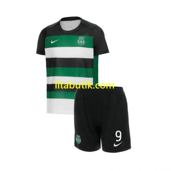 Sporting Lissabon Gyokeres 9 Barn Hemma Fotbollströja 2024-2025 Kortärmad