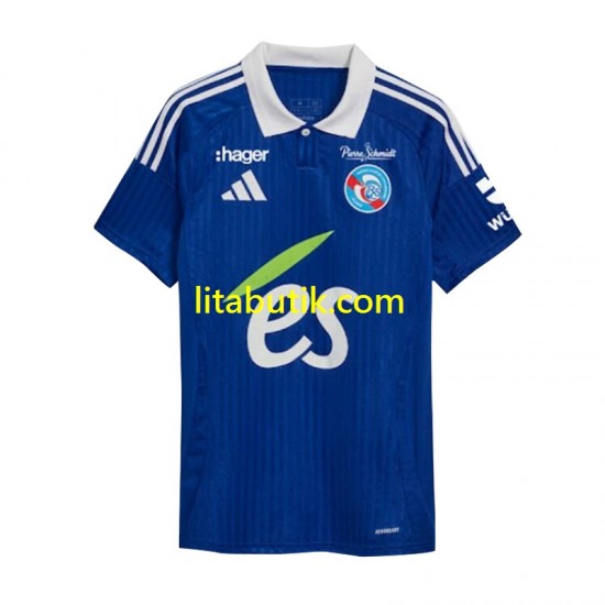 Strasbourg Män Hemma Fotbollströja 2024-2025 Kortärmad
