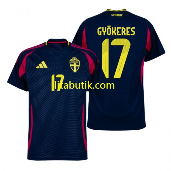 Sverige Viktor Gyokeres 17 Män Borta Fotbollströja 2024 Kortärmad
