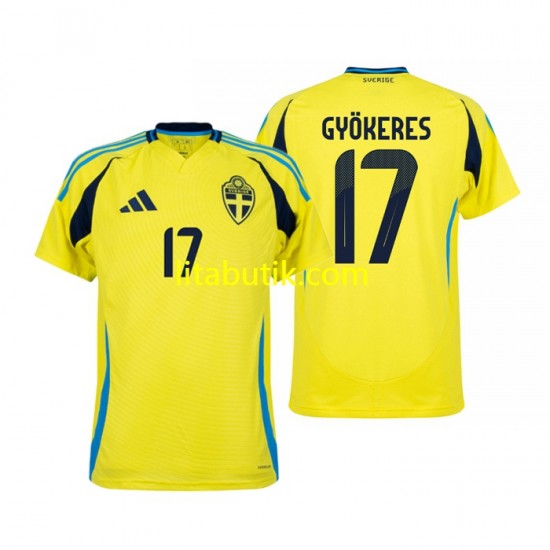 Sverige Viktor Gyokeres 17 Män Hemma Fotbollströja 2024 Kortärmad