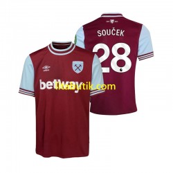 West Ham United SOUCEK 28 Män Hemma Fotbollströja 2024-2025 Kortärmad West Ham United SOUCEK 28 Män Hemma Fotbollströja 2024-2025 Kortärmad