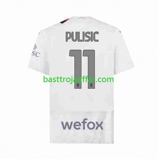 AC Milan Christian Pulisic 11 Män Borta Fotbollströja 2023-2024 Kortärmad